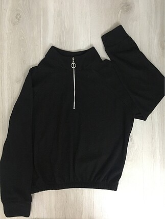 Fermuar detaylı sweatshirt