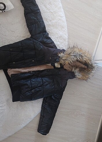 6 Yaş Beden gri Renk Cocuk mont