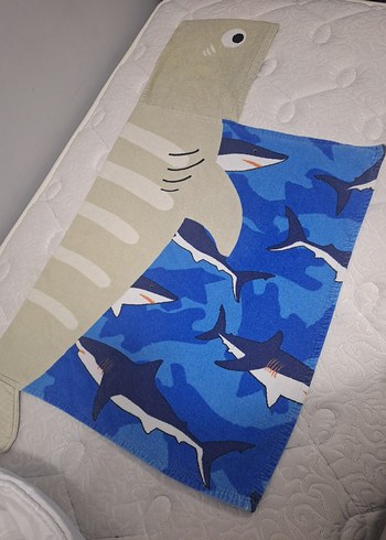 Köpek Balığı Desenli Erkek Çocuk Plaj Havlusu - Görsel 8