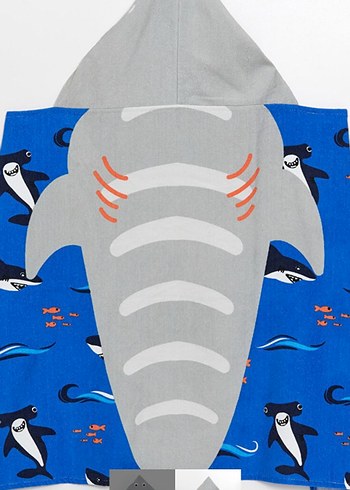 Köpek Balığı Desenli Erkek Çocuk Plaj Havlusu - Görsel 13