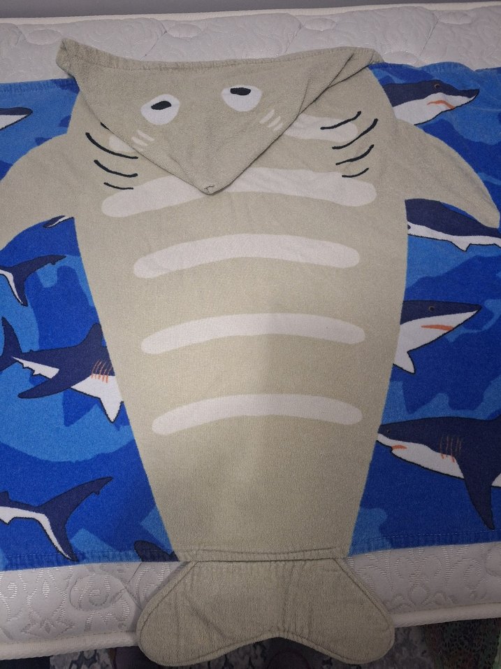 Köpek Balığı Desenli Erkek Çocuk Plaj Havlusu - Görsel 4