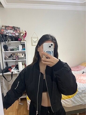 HM crop bomber ceket