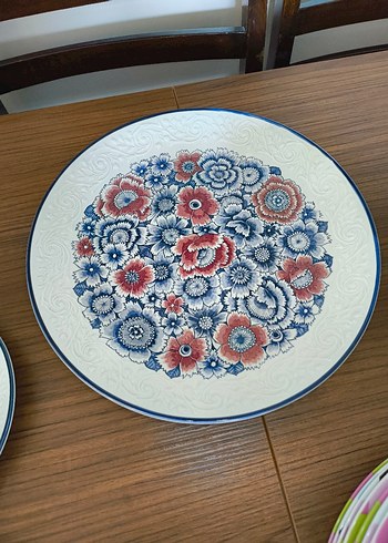 American Vintage Çiçek Desenli kahvaltı Tabağı Seti