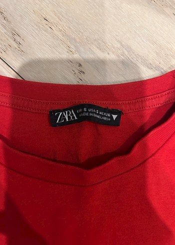 Kırmızı Kadın Uzun Kollu Crop Top - Görsel 4