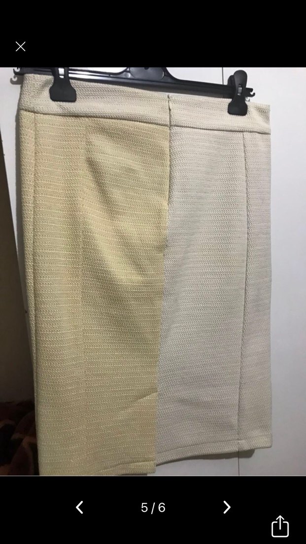 Uzun Kollu Bej Mini Etek ceket - Görsel 2