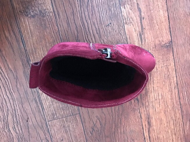 Süet bordo bot - Görsel 6