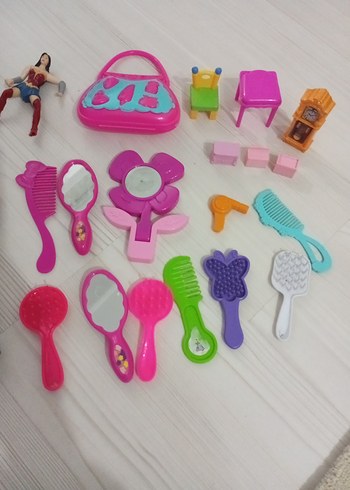 Renkli Mini Oyuncak Bebek ve Aksesuar Seti - Görsel 8