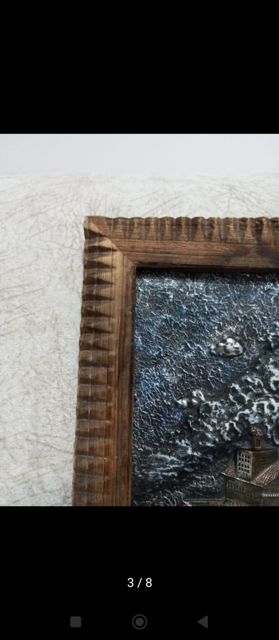 Kahverengi Ahşap Çerçeveli Kabartma Tablo - Görsel 5