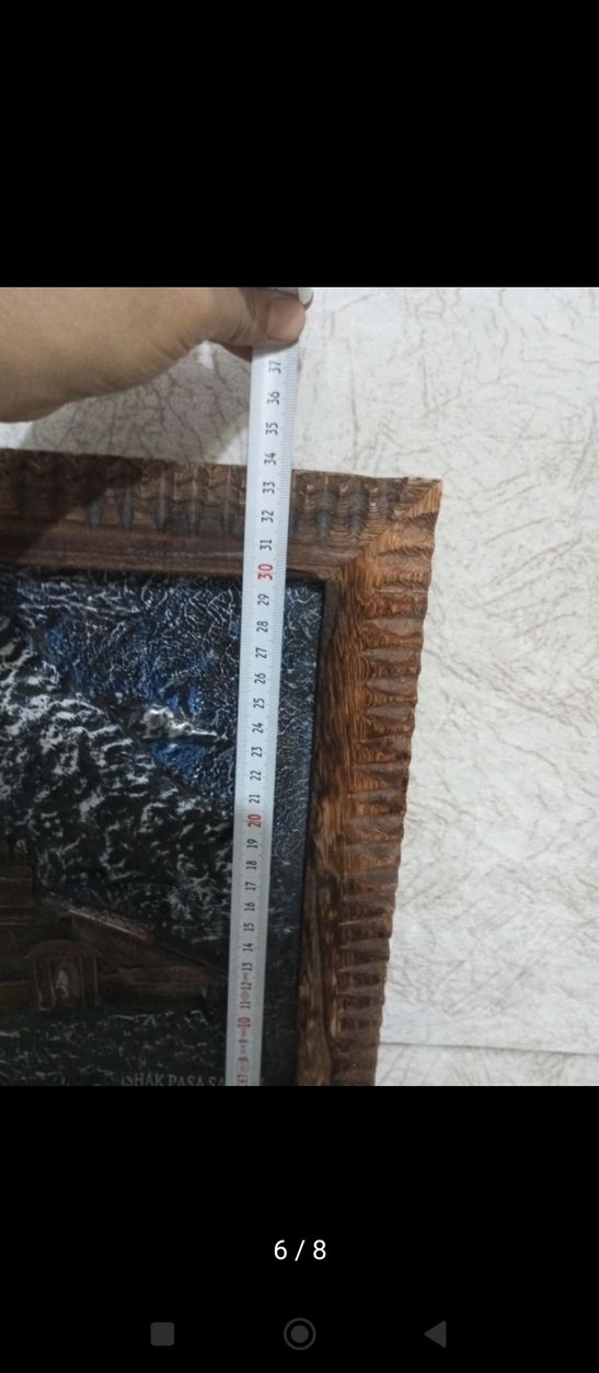 Kahverengi Ahşap Çerçeveli Kabartma Tablo - Görsel 3