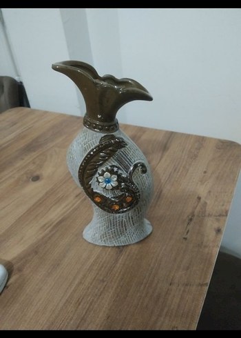 Kahverengi ve Gri Dekoratif Vazo - Görsel 8