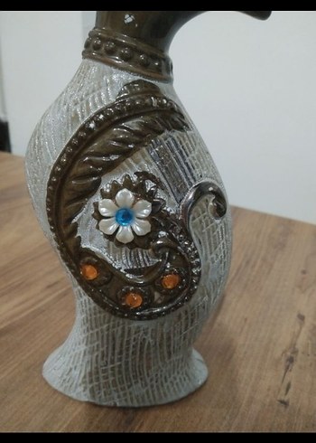 Kahverengi ve Gri Dekoratif Vazo - Görsel 5