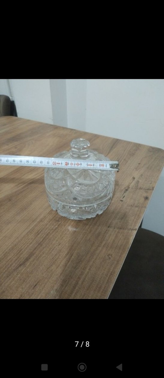 Kristal cam şekerlik vintage - Görsel 4