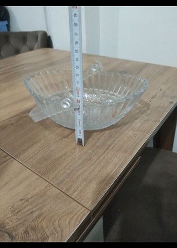 Vintage Desenli Şeffaf Cam Şekerlik - Görsel 6