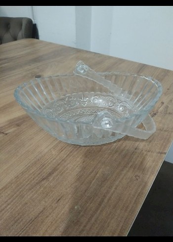 Vintage Desenli Şeffaf Cam Şekerlik - Görsel 7