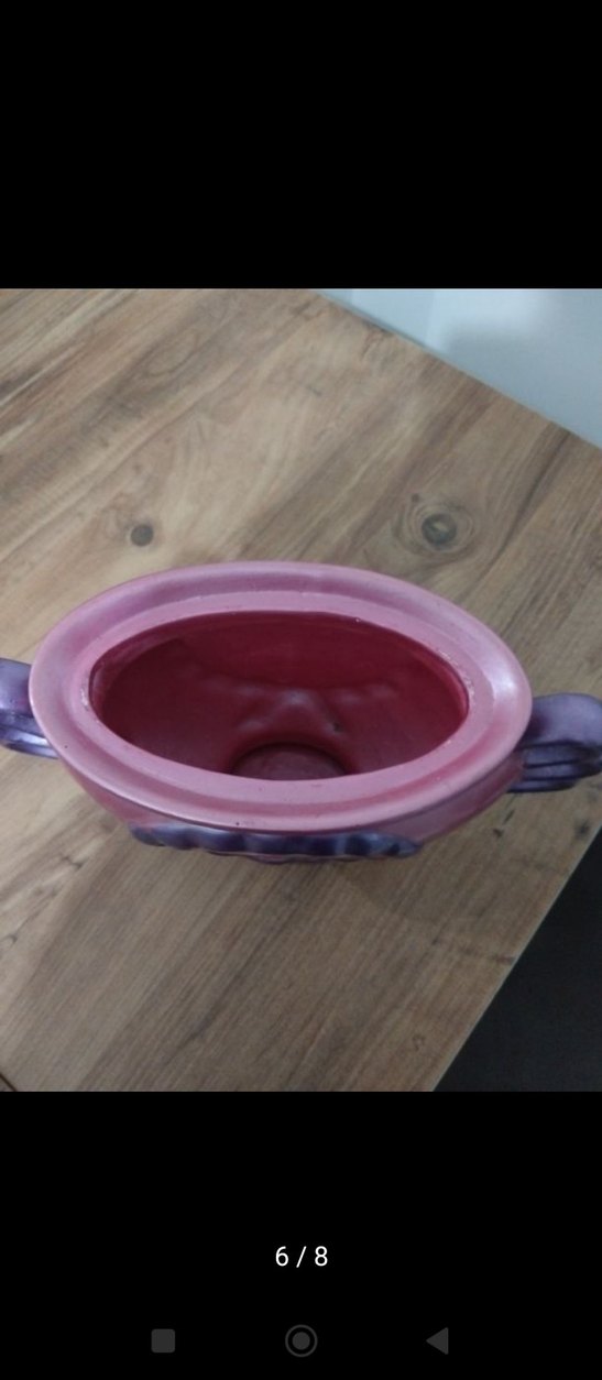 Bordo Koyu Renkli Çiçek Desenli Demlik - Görsel 5