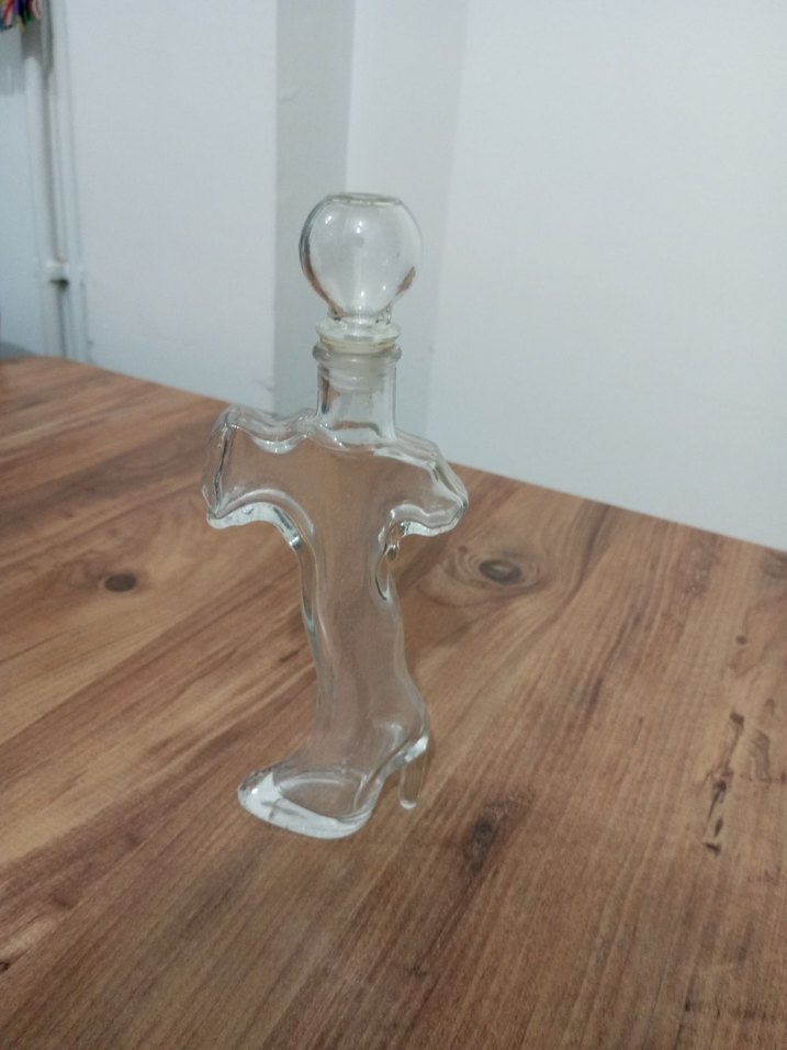 Şeffaf Cam Dekoratif şişe - Görsel 5