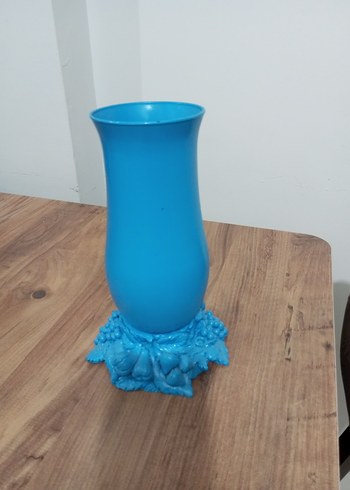 Pastel Mavi Dekoratif Vazo - Görsel 7