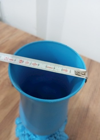 Pastel Mavi Dekoratif Vazo - Görsel 4