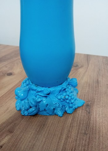 Pastel Mavi Dekoratif Vazo - Görsel 2