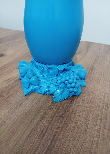 Pastel Mavi Dekoratif Vazo - Görsel 8