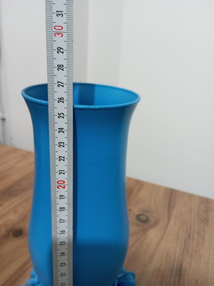 Pastel Mavi Dekoratif Vazo - Görsel 3