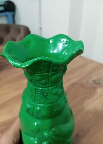 Yeşil Renkli Dekoratif Vazo - Görsel 6