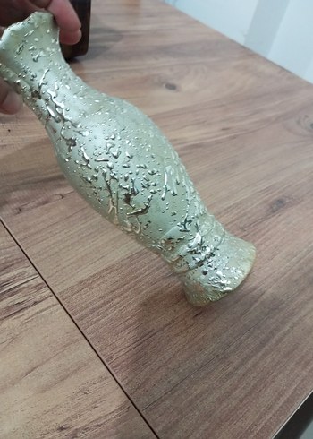 Gri desenli kabartmalı vazo - Görsel 6