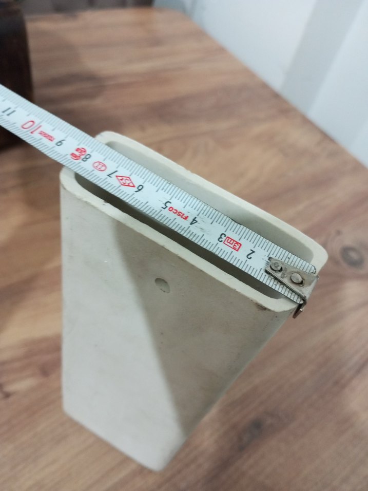 Beyaz çiçek desenli dekoratif vazo - Görsel 5