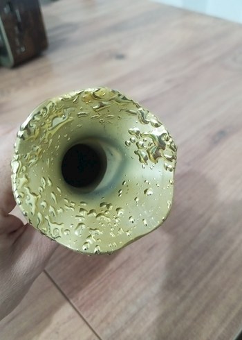 Altın Renkli Dokulu Vazo - Görsel 7