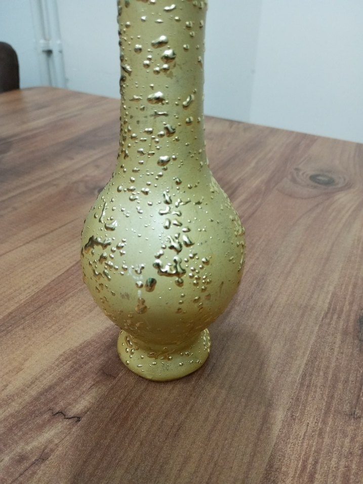 Altın Renkli Dokulu Vazo - Görsel 5