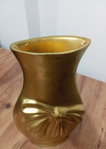 Parlak Altın Renkli Dekoratif Vazo - Görsel 8