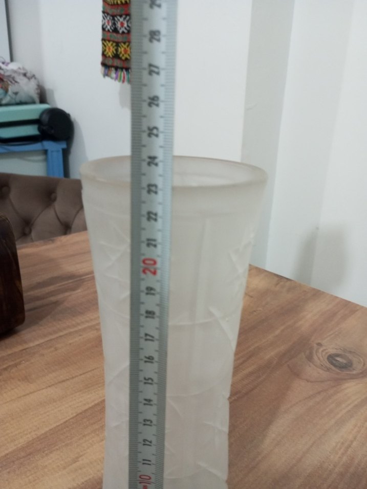 Beyaz Desenli Vazolu Dekoratif Vazo - Görsel 3