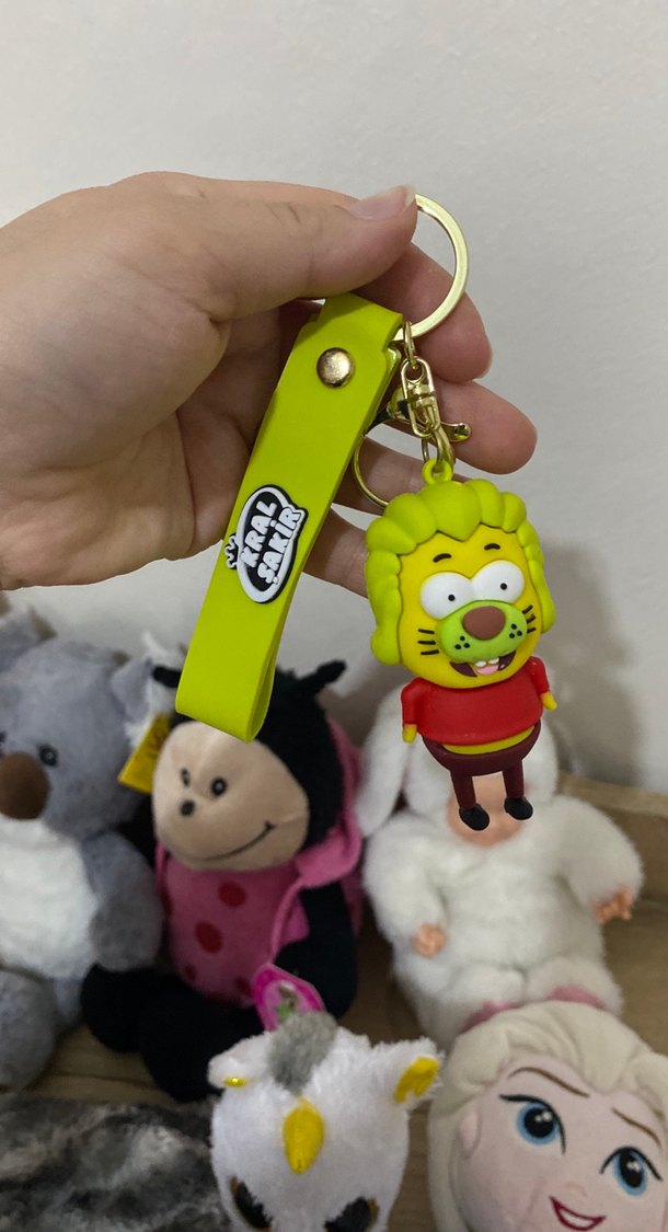 Renkli Aslan Figürlü Elastik Anahtarlık - Görsel 3