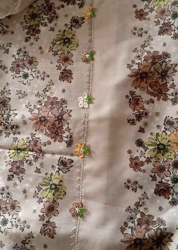 Dantel Detaylı Bej Bohem Kadın Şal - Görsel 2