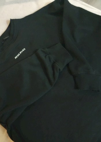 Siyah Kadın Uzun Kollu Sweatshirt - Görsel 5