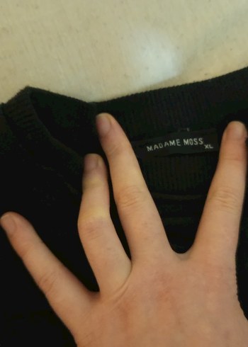 Siyah Kadın Uzun Kollu Sweatshirt - Görsel 3