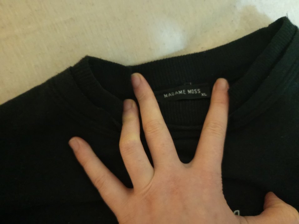 Siyah Kadın Uzun Kollu Sweatshirt - Görsel 3