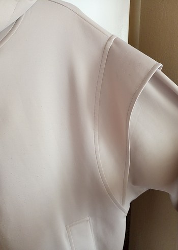 Bej Kapüşonlu Fermuarlı Kadın Ceket - Görsel 5