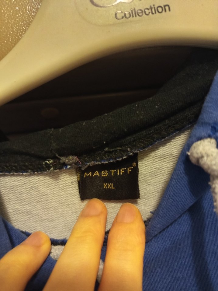 Mavi Gri Kapüşonlu Erkek Sweatshirt - Görsel 4