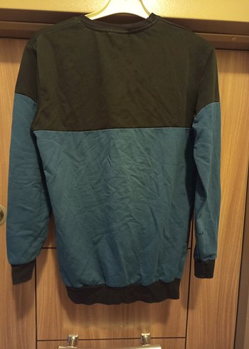 Erkek Mavi Siyah Sweatshirt, Rahat Kesim - Görsel 6