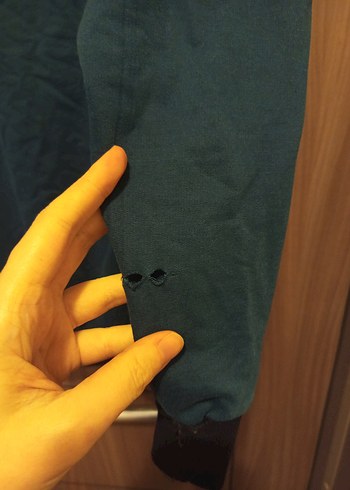 Erkek Mavi Siyah Sweatshirt, Rahat Kesim - Görsel 5