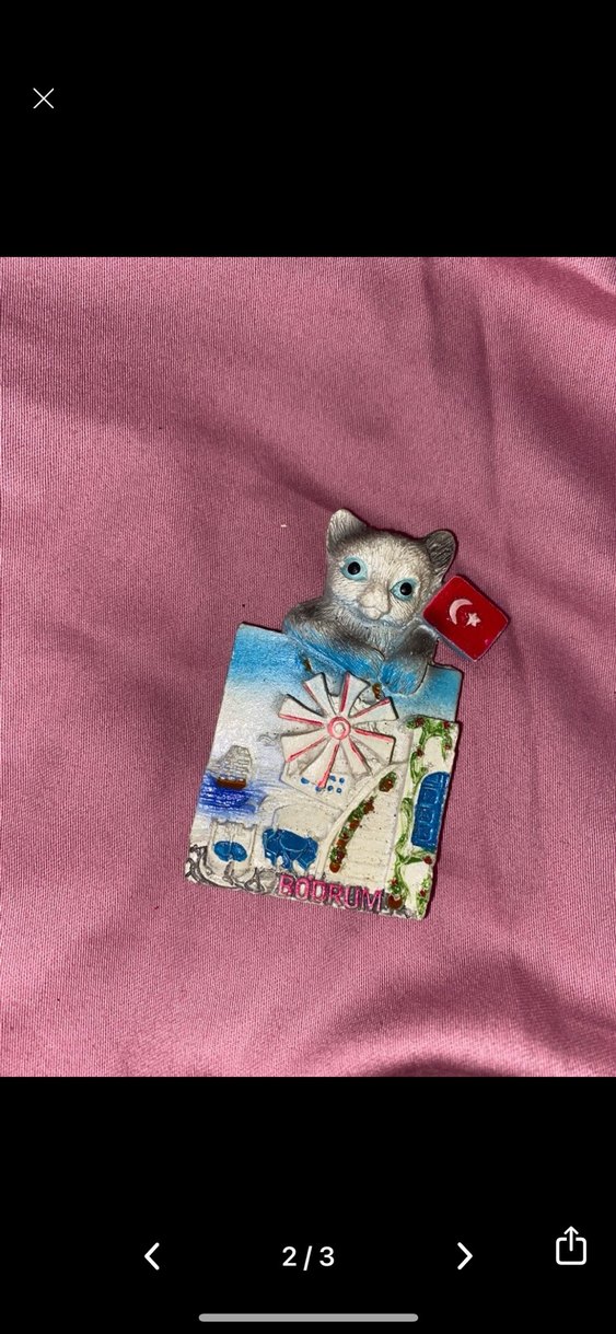 Bodrum Temalı Kedi Magnet - Görsel 2