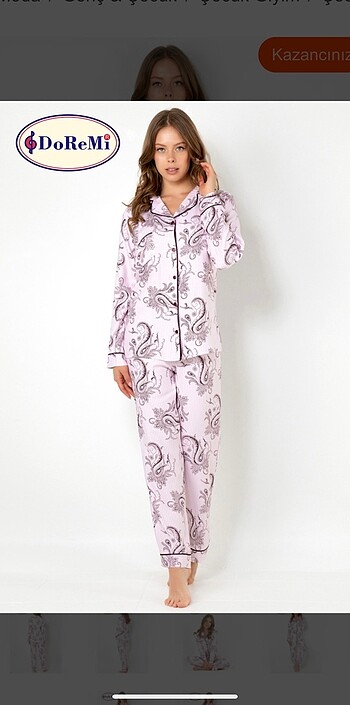 s Beden mor Renk Doremi pijama - etiketli S/M