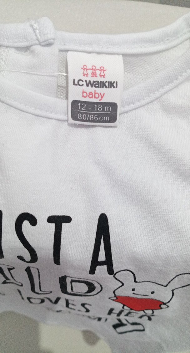 Beyaz Baskılı Kız Çocuk Tişörtü - Görsel 2