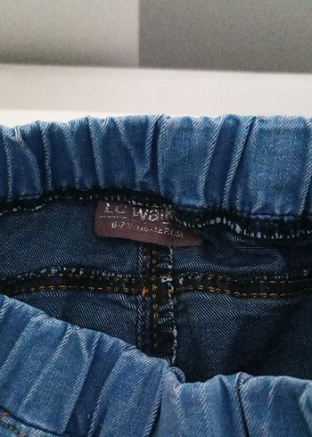 Kız Çocuk Mavi Denim Pantolon sıfır dar paça - Görsel 2