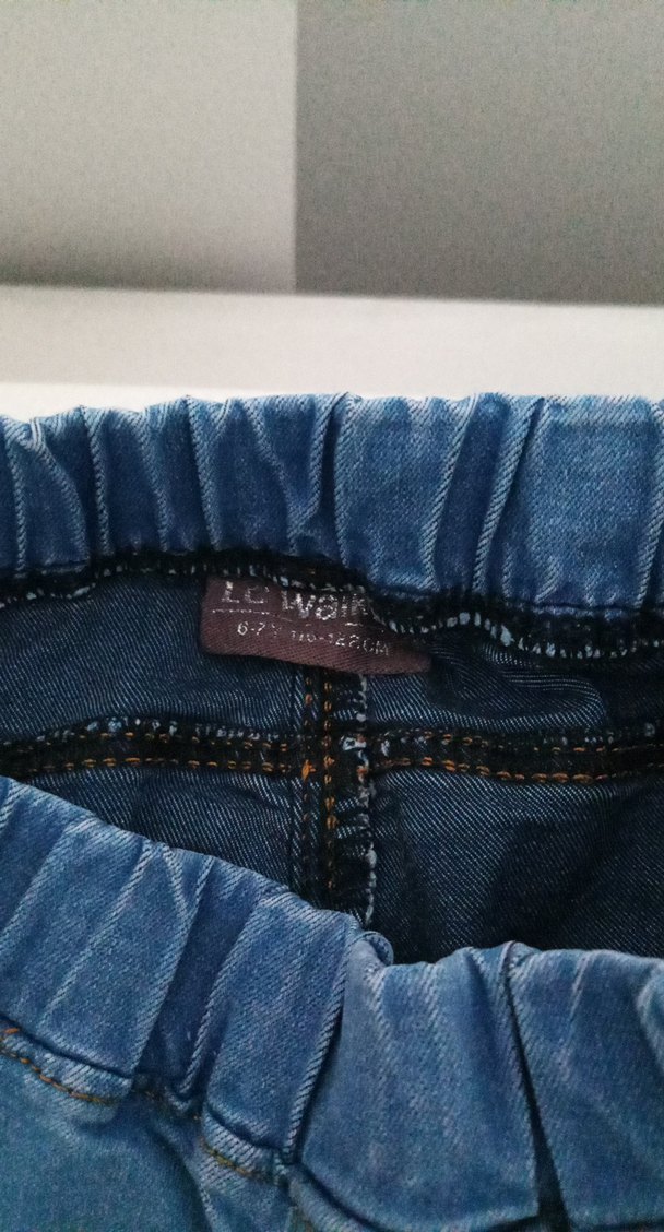 Kız Çocuk Mavi Denim Pantolon sıfır dar paça - Görsel 2