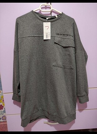 Gri Oversize Tunik 