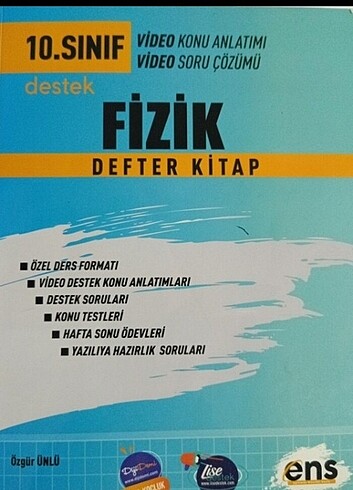 10. SINIF FİZİK DESTEK KİTABI