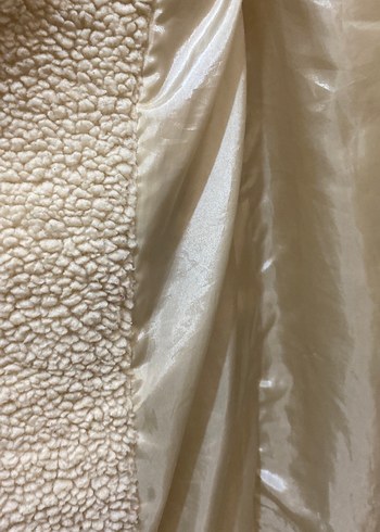 Bej Midi Kadın Peluş Kaban - Görsel 10