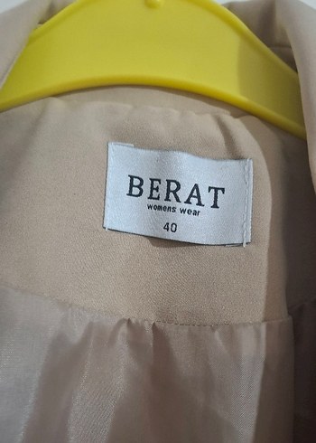 40 Beden ten rengi Renk Bej Kadın Midi Trençkot